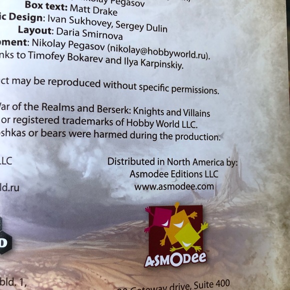 Berserk War of the Realms Tactical Card Game Russia Hobby World - Picture 14 of 15